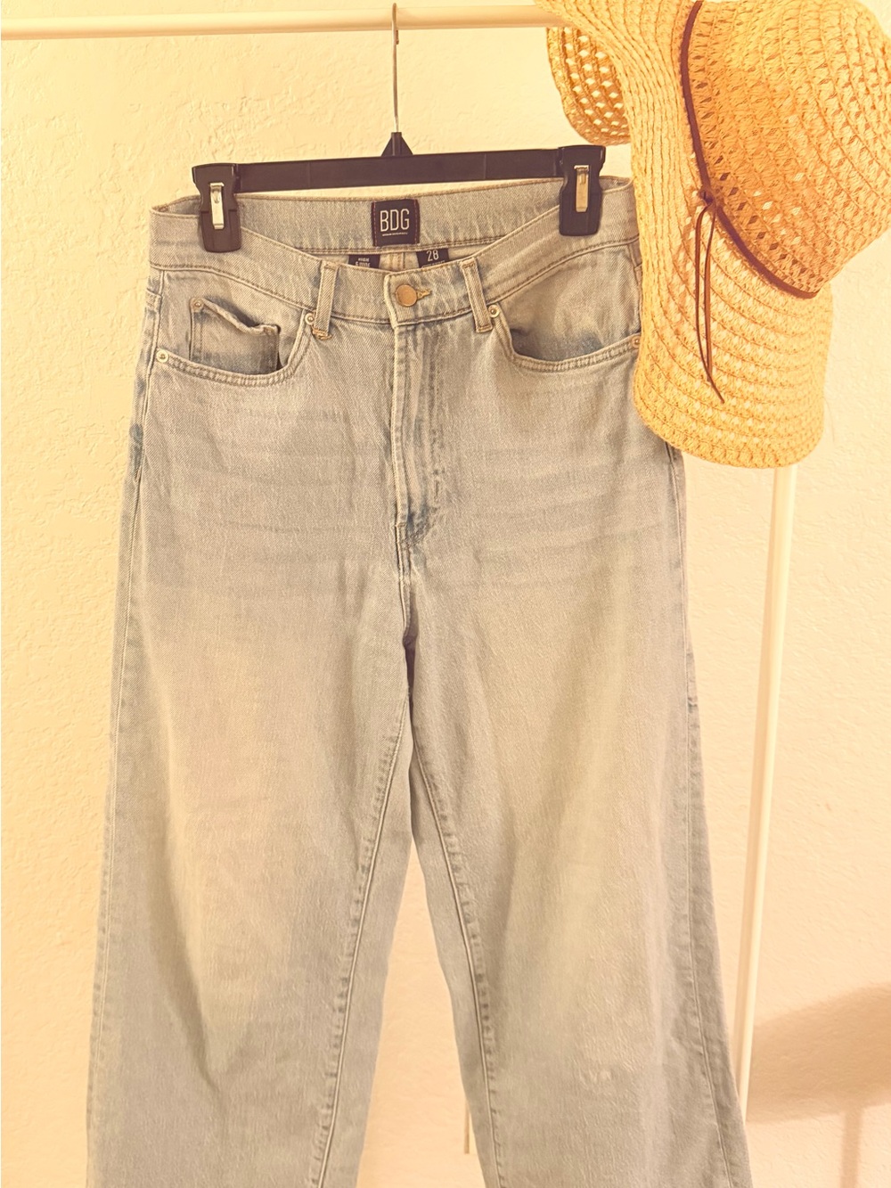 BDG Light Blue High-Rise Wide-Leg Jeans